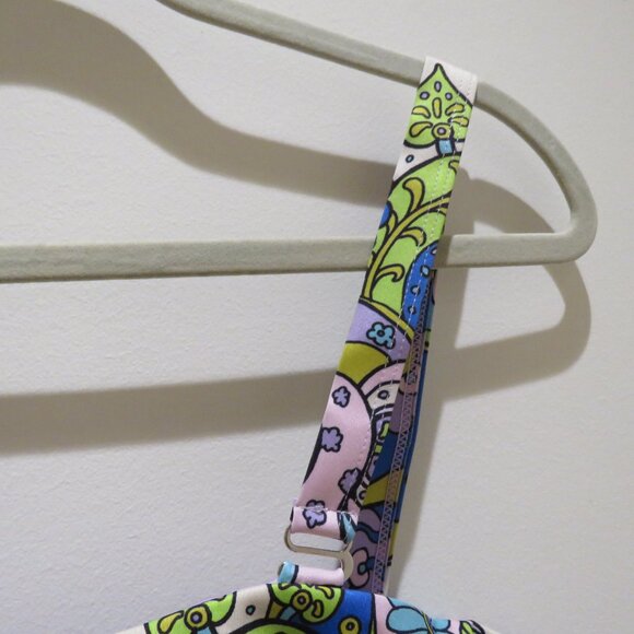 THE HIPPIE SHAKE Marcie Psychedelic Floral Bikini Top Retro 70s Swim Boho - Picture 7 of 14